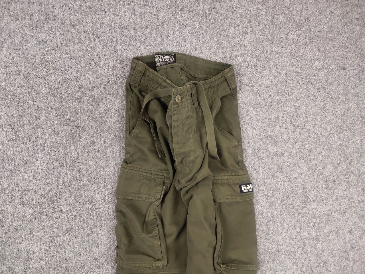 Franklin & Marshall Franklin Marshall American Military Army Baggy Cargo Pants Size US 34 / EU 50 - 4 Thumbnail