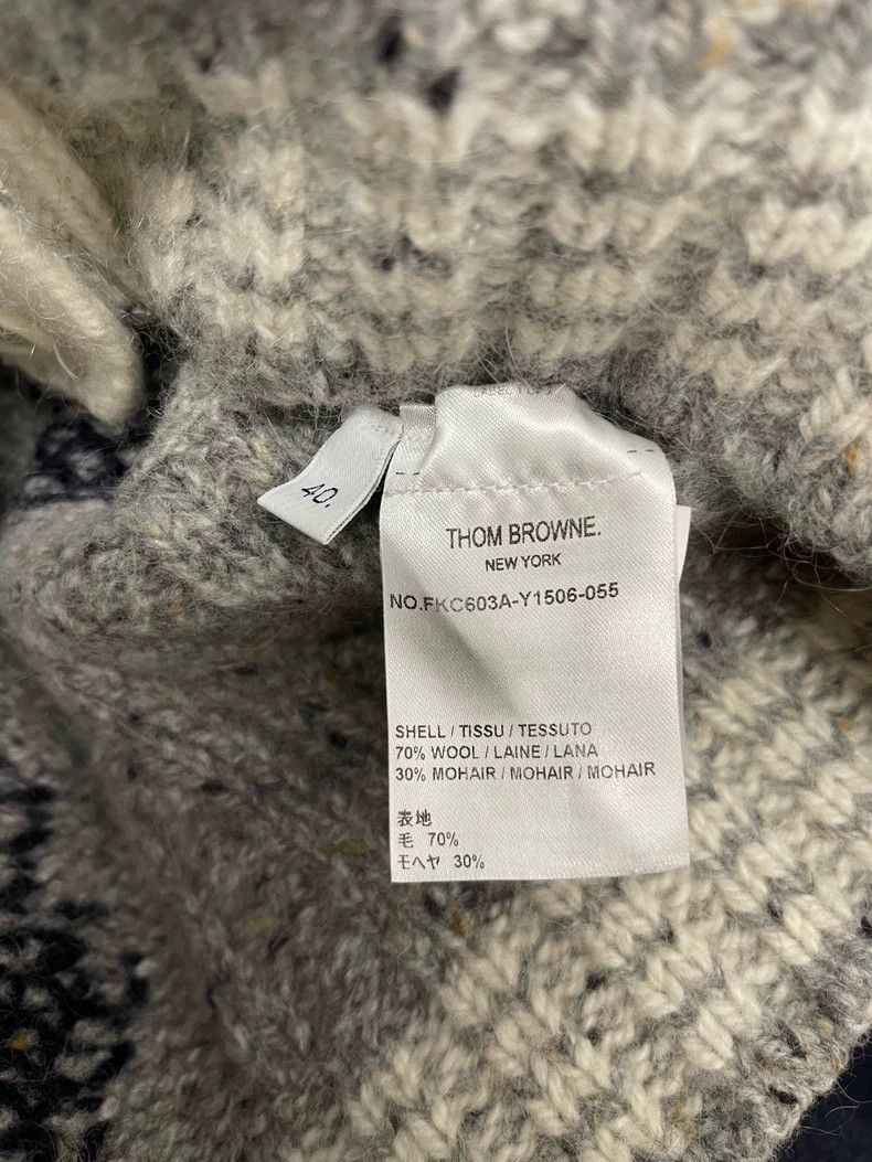 Thom Browne Thom Browne Gray rose patterned horsehair sweater Size S / US 4 / IT 40 - 7 Thumbnail