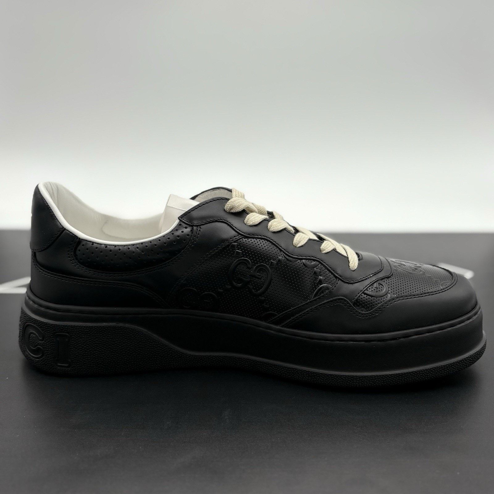Gucci Gucci GG Embossed ' Black Leather ' | BRAND NEW! Size US 13 / EU 46 - 10 Thumbnail