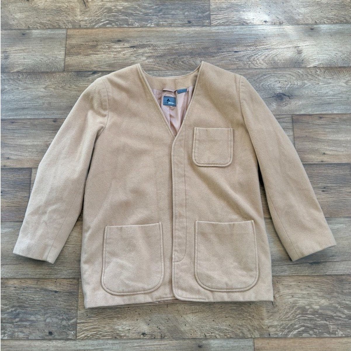 Liz Claiborne Vintage 80s Liz Claiborne Camel Wool Blend Blazer Size XL / US 12-14 / IT 48-50 - 1 Thumbnail