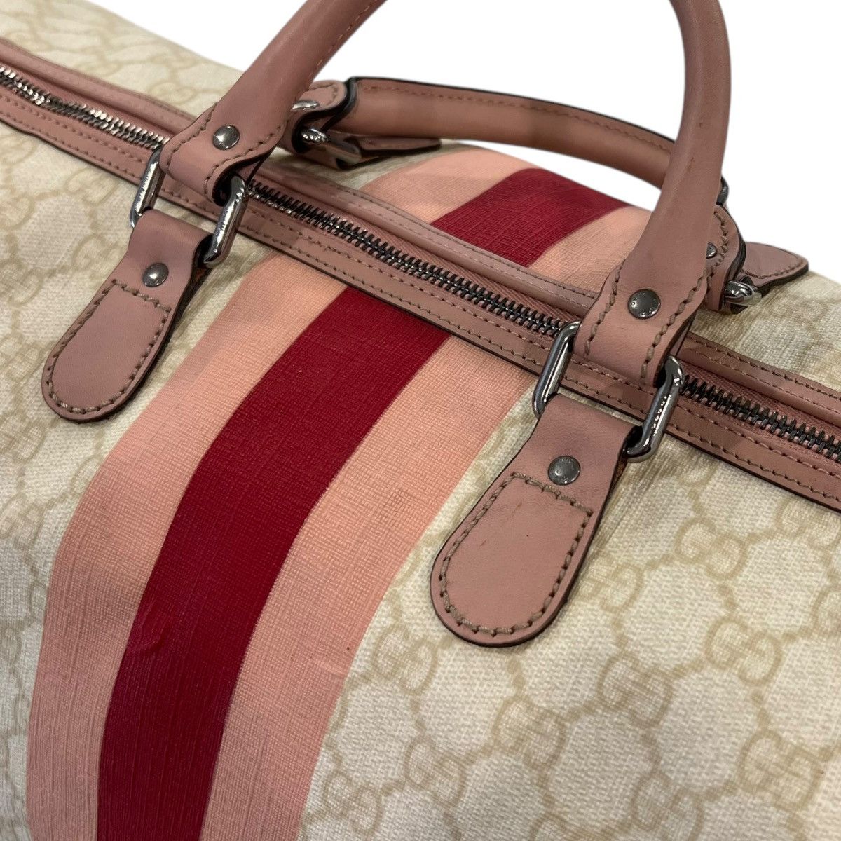 Gucci Gucci Monogram Web Stripe Duffle Bag Size ONE SIZE - 13 Thumbnail