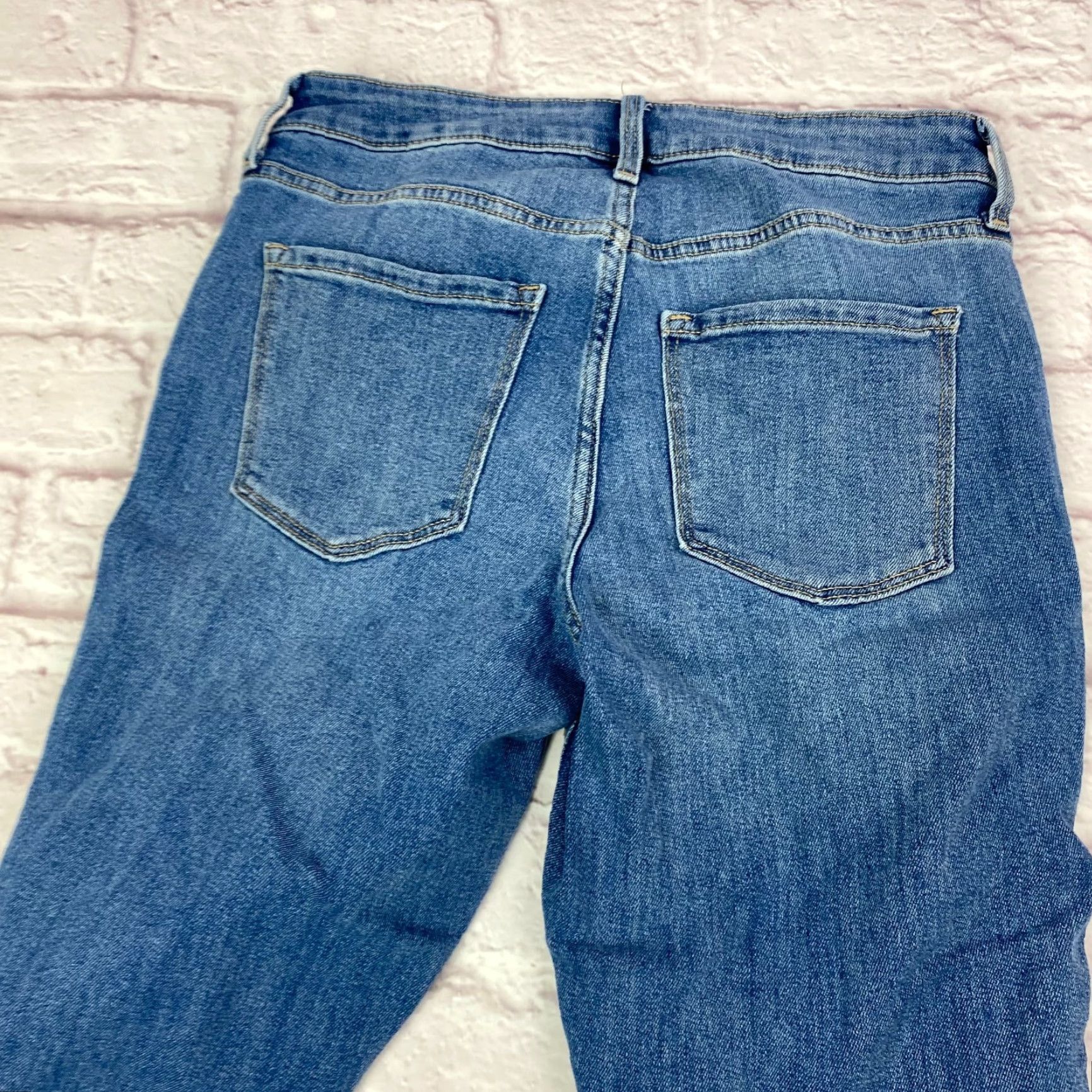 Old Navy VINTAGE Old Navy Women Jeans Wow Straight High Rise Size 6 Petite Distressed Raw Hem Size 28" / US 6 / IT 42 - 7 Thumbnail