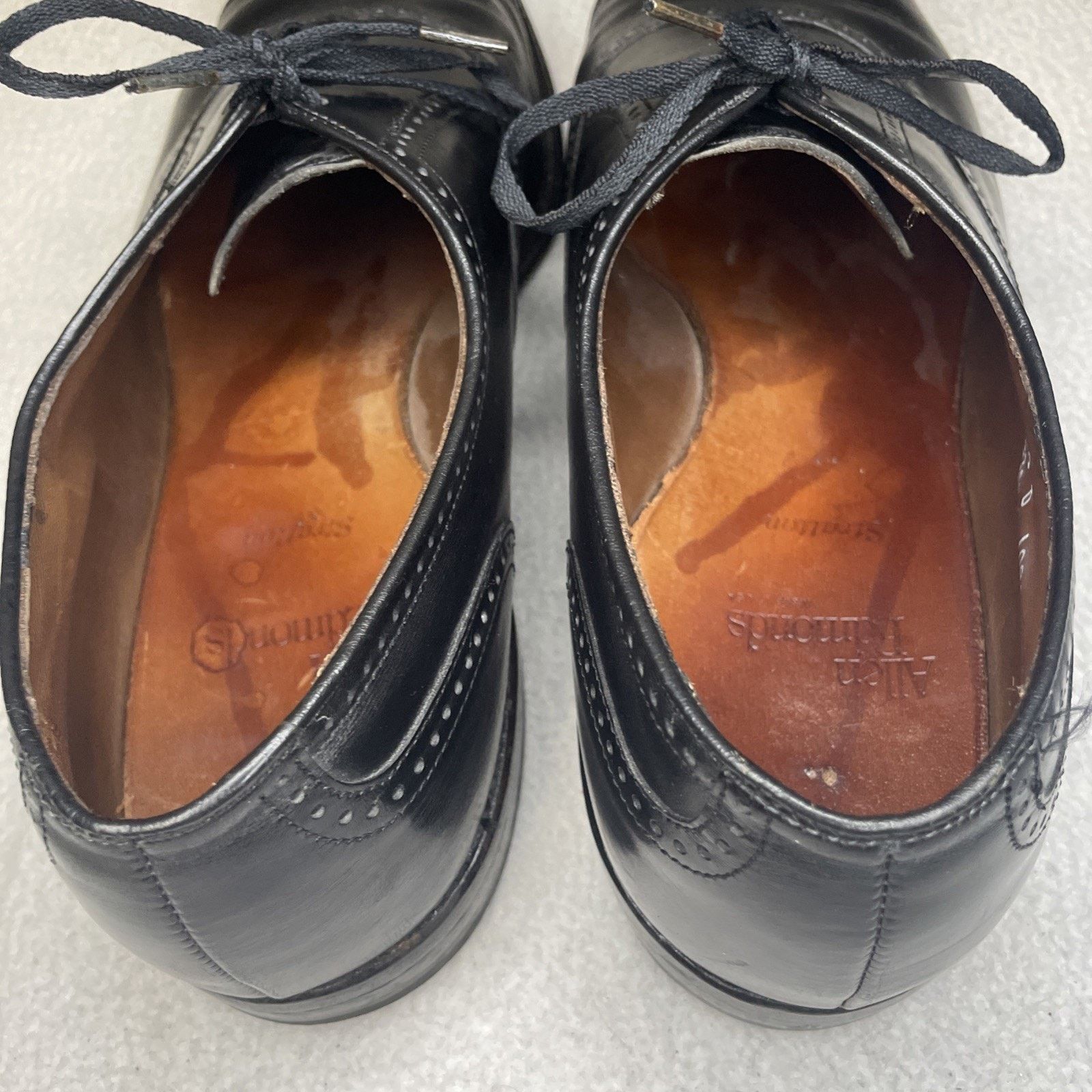 Allen Edmonds Allen Edmonds Yorktown Black Leather Cap Toe Dress 11.5 D Size US 11.5 / EU 44-45 - 10 Thumbnail
