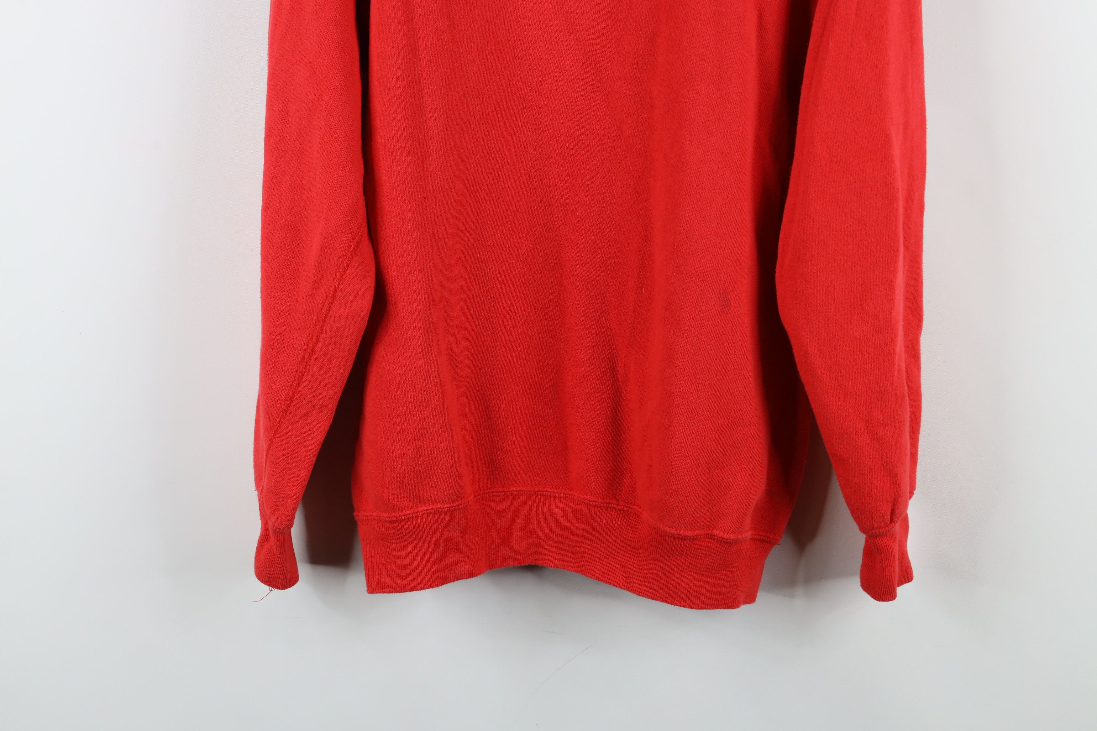 Vintage Vintage 70s Streetwear Gusset Raglan Sweatshirt Red USA Size US L / EU 52-54 / 3 - 3 Thumbnail