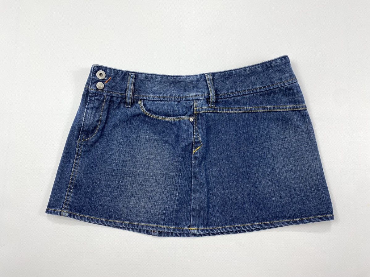 Diesel 🔥LASTDROP🔥 Vintage Y2K Diesel D Letter Zip Pocket Mini Skirt Size 29" - 15 Thumbnail