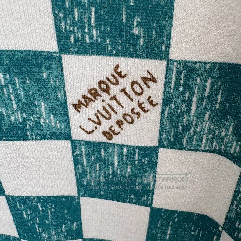 Louis Vuitton Louis Vuitton White and green checkerboard sweatshirt Size US M / EU 48-50 / 2 - 5 Thumbnail