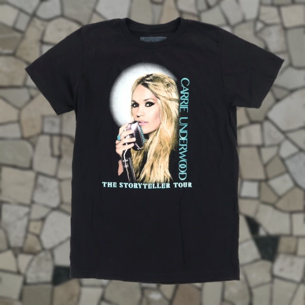 Vintage Carrie Underwood Storyteller Tour Solid T-Shirt Black Men's S Shirt Size US S / EU 44-46 / 1 - 1 Thumbnail