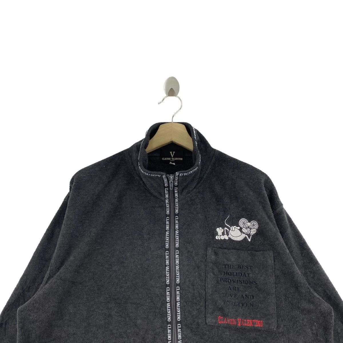 Valentino CLAUDIO VALENTINO PARIS Italian Brand Embroidered Brand Grey Size US L / EU 52-54 / 3 - 2 Thumbnail