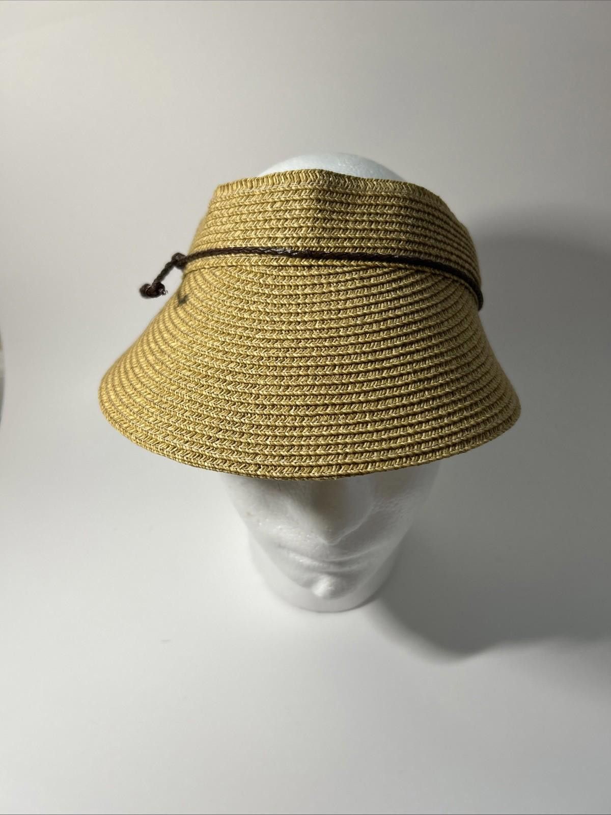 Nine West NINE WEST Straw Bucket Sun Hat Natural Tan Woven Braided Size ONE SIZE - 1 Thumbnail