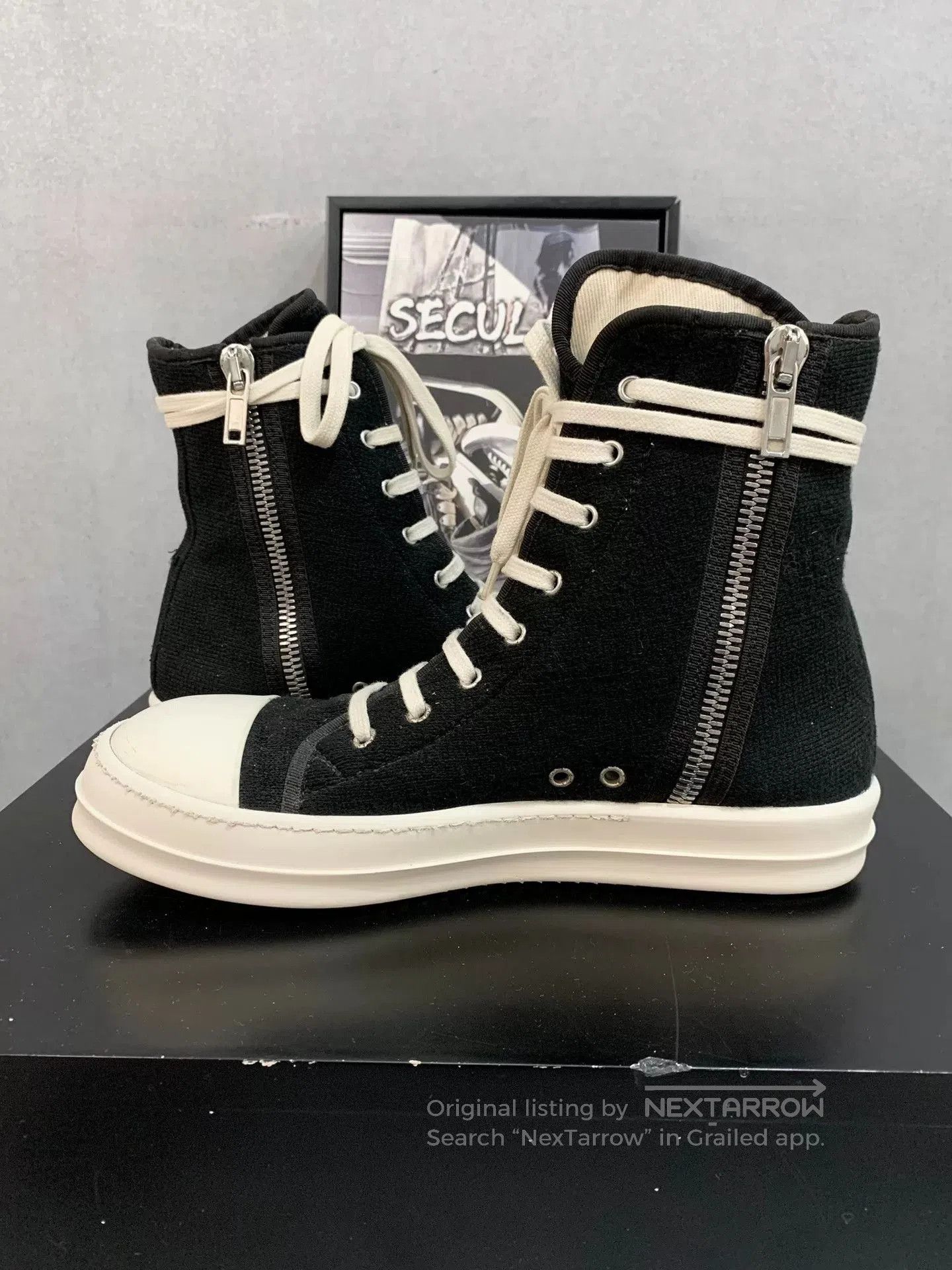 Rick Owens Drkshdw rick owens high top black and white sneakers. Size US 8.5 / EU 41-42 - 6 Thumbnail