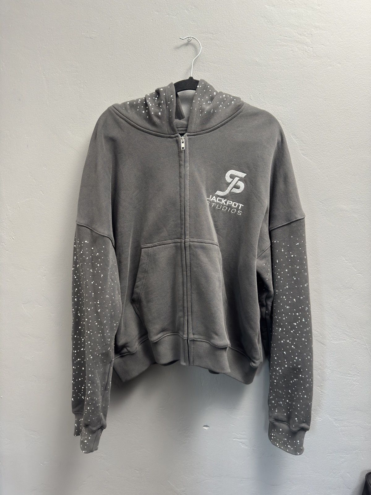 Other Jackpot Studios Diamonds Zip Up Hoodie (Grey) Size US L / EU 52-54 / 3 - 1 Thumbnail