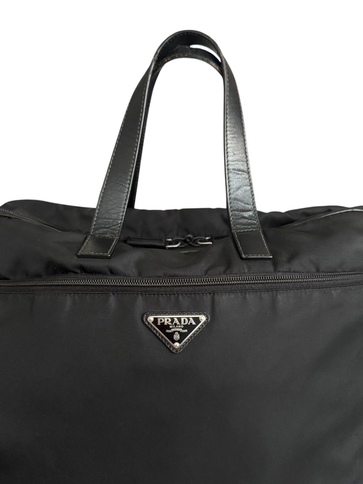 Prada Prada Saffiano Leather Nylon Travel Bag Size ONE SIZE - 7 Thumbnail