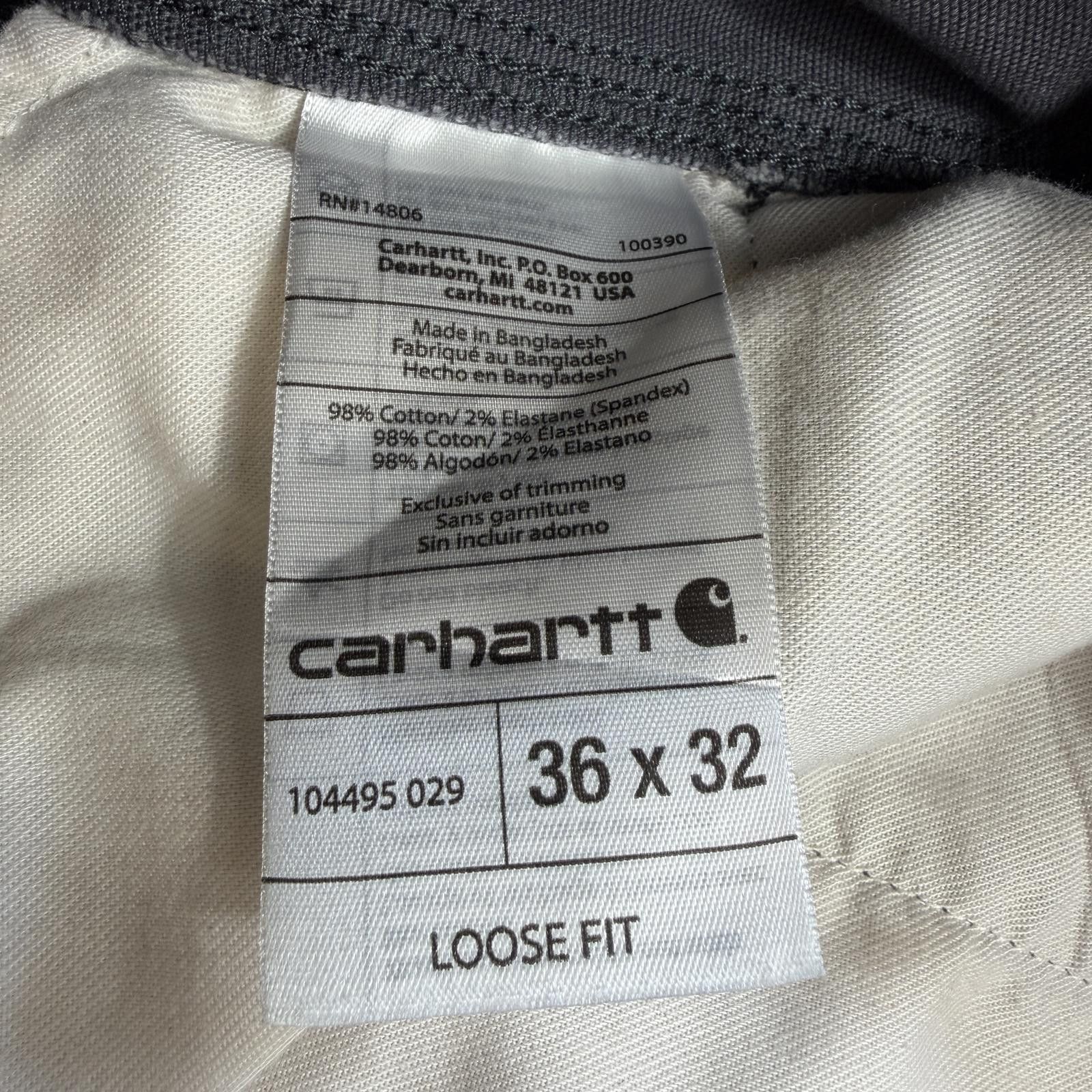 Carhartt Carhartt Loose Fit Carpenter Pants Mens 36x32 Gray Work Size US 36 / EU 52 - 6 Thumbnail