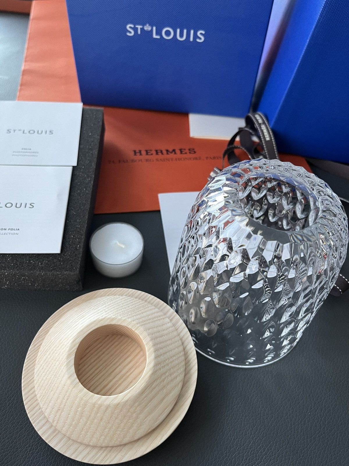 Hermes Rare Hermes St Louis Brand New Crystal Candle Holder Lamp Size ONE SIZE - 18 Thumbnail