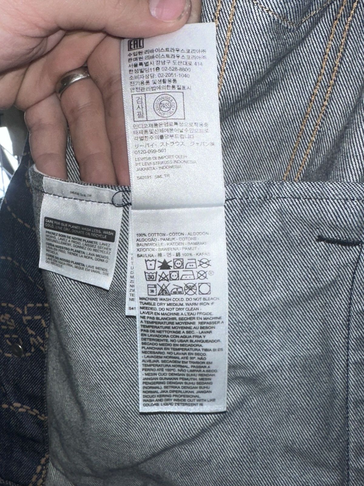 Bape × Levi's BAPE X LEVI’S SPLIT TRUCKER JACKET SIZE XL Size US XL / EU 56 / 4 - 8 Thumbnail