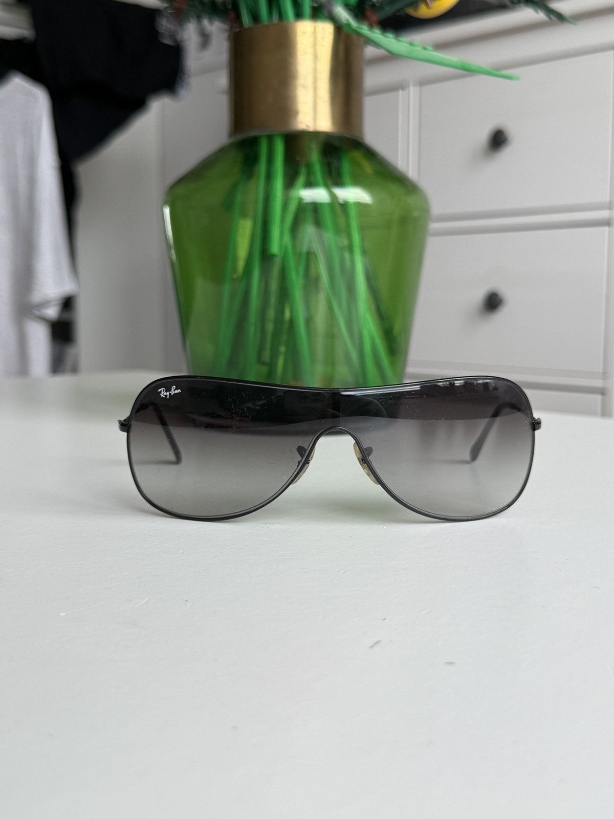Designer Vintage y2k RayBan shield sunglasses avantgarde archive opium Size ONE SIZE - 2 Thumbnail
