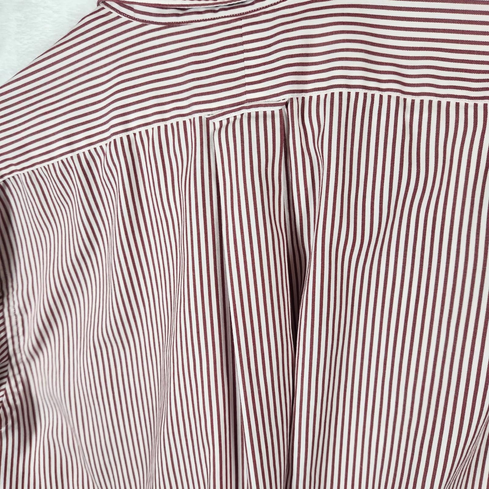 Lands' End Lands End Pinpoint Oxford Striped Size Regular 16-33 Size 38R - 8 Thumbnail