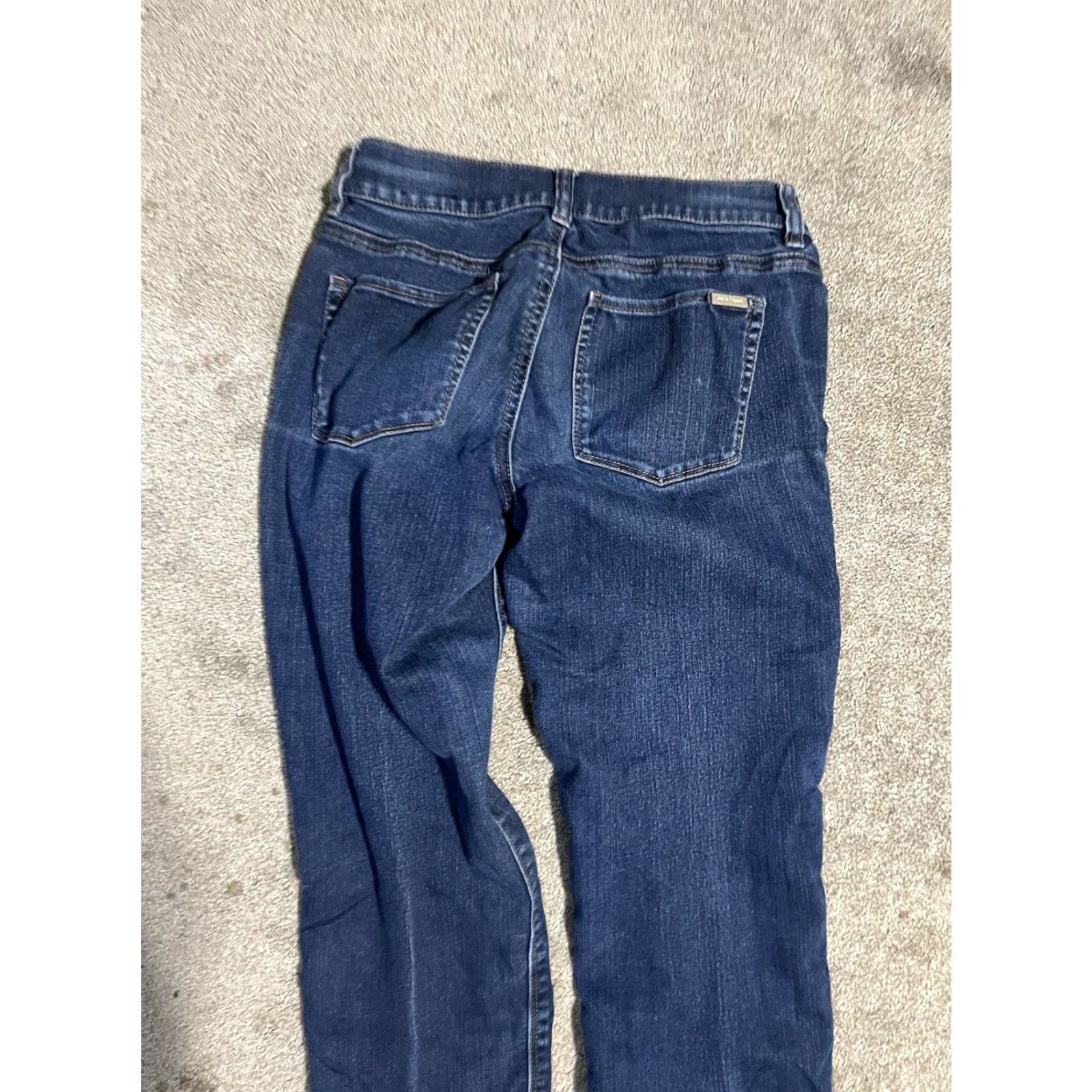 White House Black Market White House Black Market Jeans Womens XS Blue Low Rise Skinny Denim Distres Size 26" / US 2 / IT 38 - 4 Thumbnail