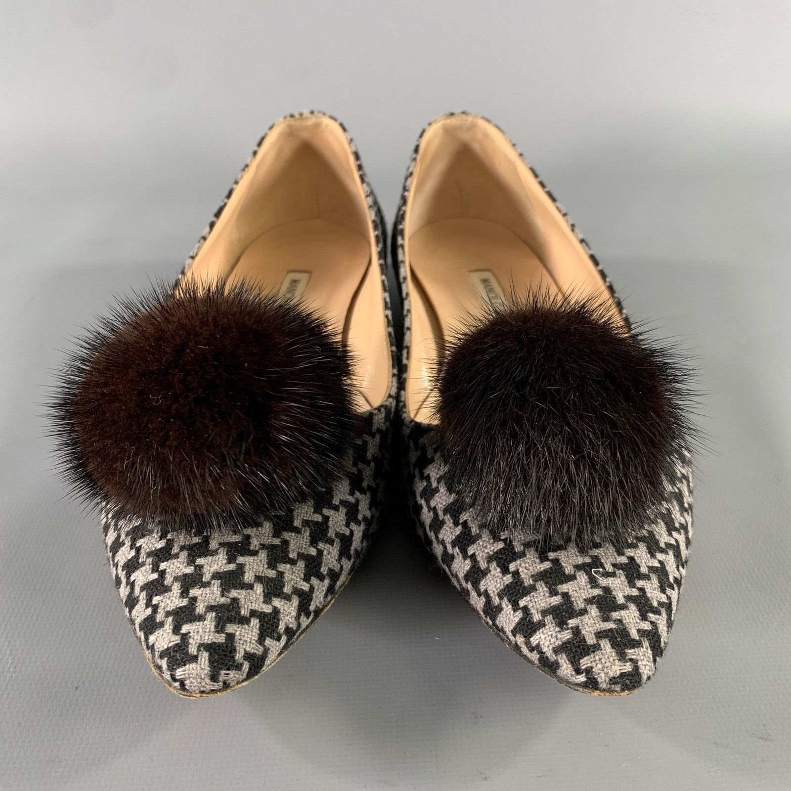 Manolo Blahnik MANOLO BLAHNIK Size 8.5 Houndstooth Ballerina Flats Size US 8.5 / IT 38.5 - 4 Thumbnail