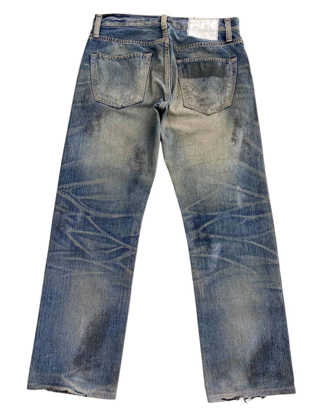Edwin Vintage Edwin Mud Wash Style Distressed Jeans Size US 32 / EU 48 - 3 Thumbnail