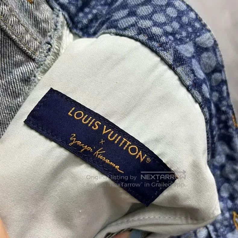 Louis Vuitton Louis Vuitton Blue Pumpkin Print Denim Jeans. Size US 33 - 3 Thumbnail
