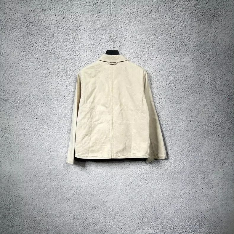 Loewe LOEWE Beige linen material patchwork logo multi-pocket jac Size XS / US 0-2 / IT 36-38 - 2 Thumbnail