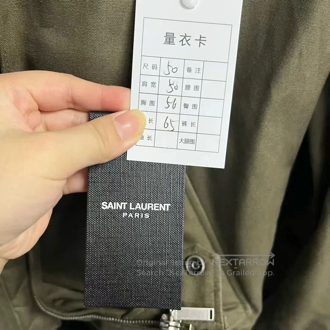 Saint Laurent Paris military green shearling collar jacket. Size US L / EU 52-54 / 3 - 3 Thumbnail