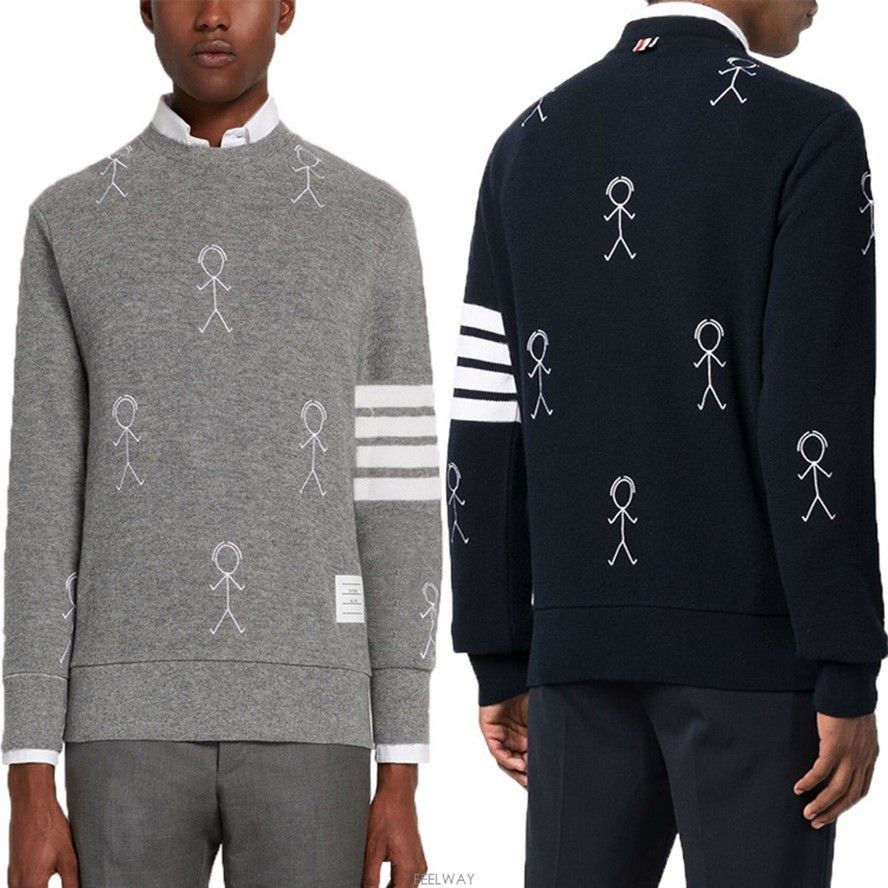 Diagonal Wool Knit Cardigan in Gray, Men's (Size M)
