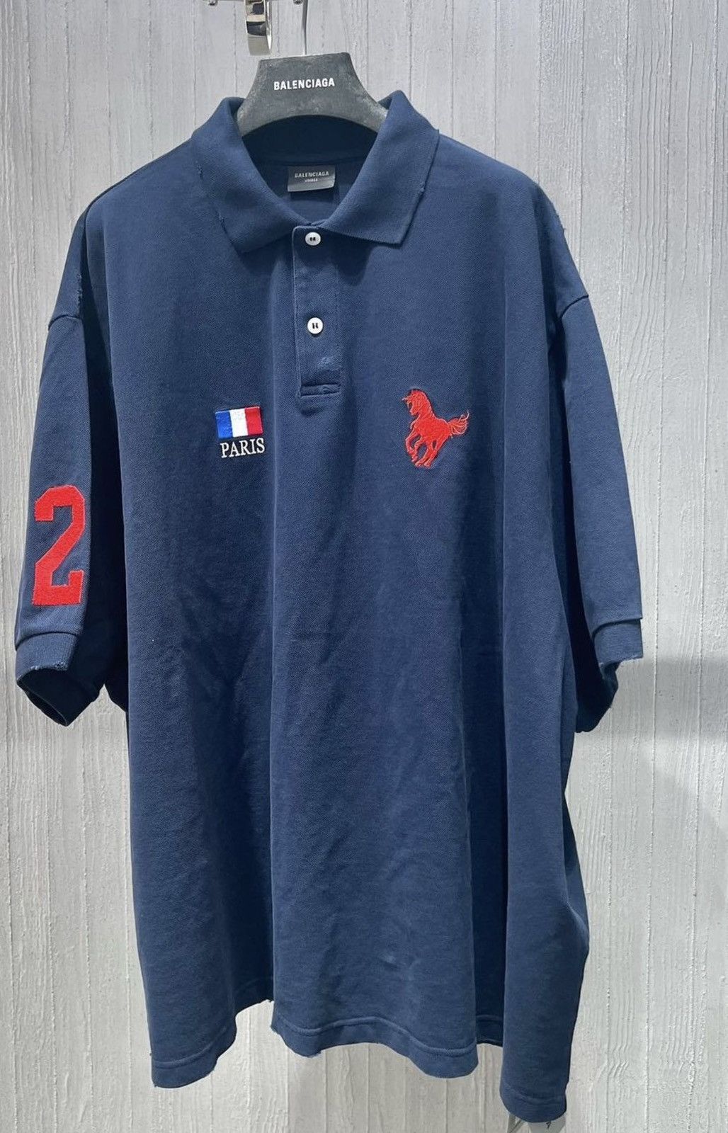 トップス BALENCIAGA POLO PARIS HORSE POLO SHIRT トップス BALENCIAGA POLO PARIS HORSE POLO SHIRT Balenciaga