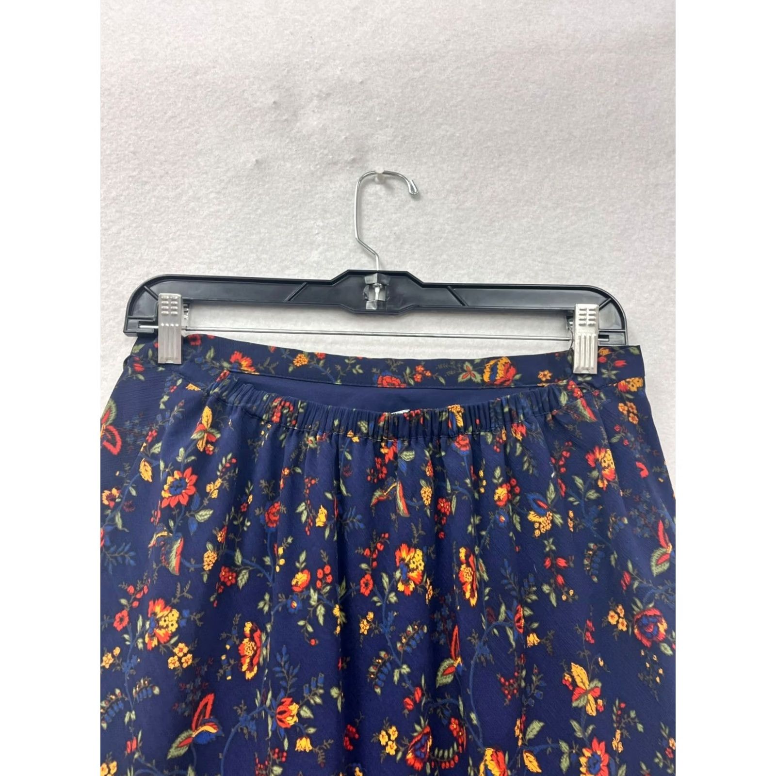 Madewell Madewell Skirt Womens High-Low Midi Floral Navy Size 6 Size 28" / US 6 / IT 42 - 7 Thumbnail