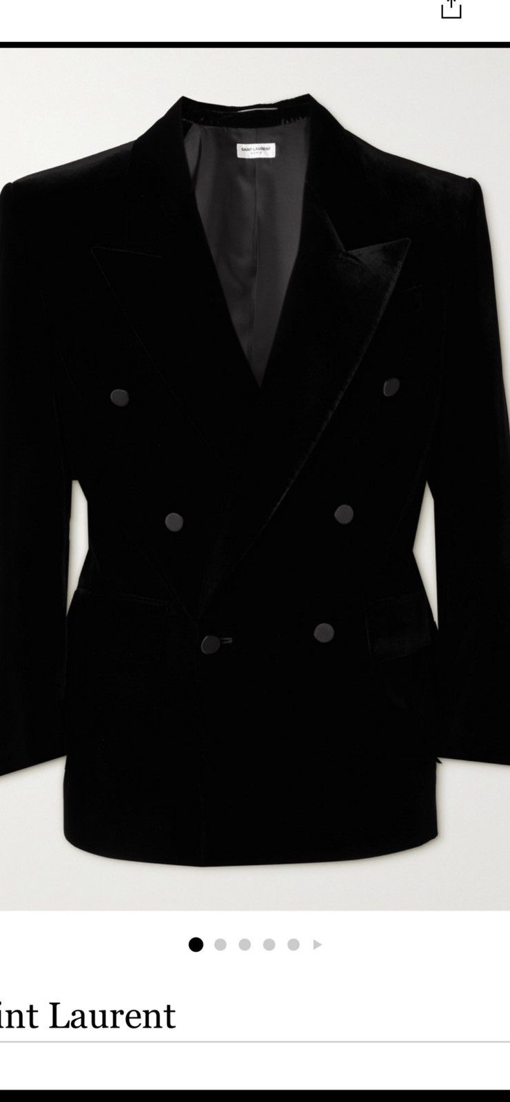 Saint Laurent Paris Saint Laurent double breasted velvet blazer . 50/40 $4250 Size 40R - 2 Thumbnail