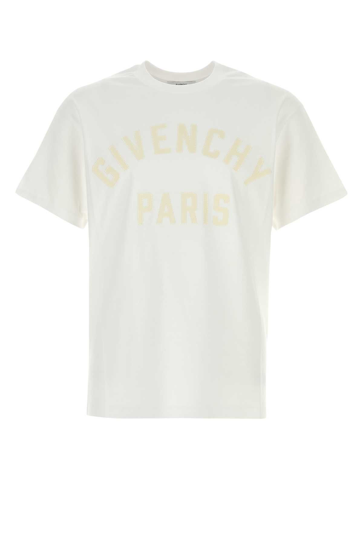 Givenchy White Cotton T-Shirt Size US M / EU 48-50 / 2 - 1 Thumbnail