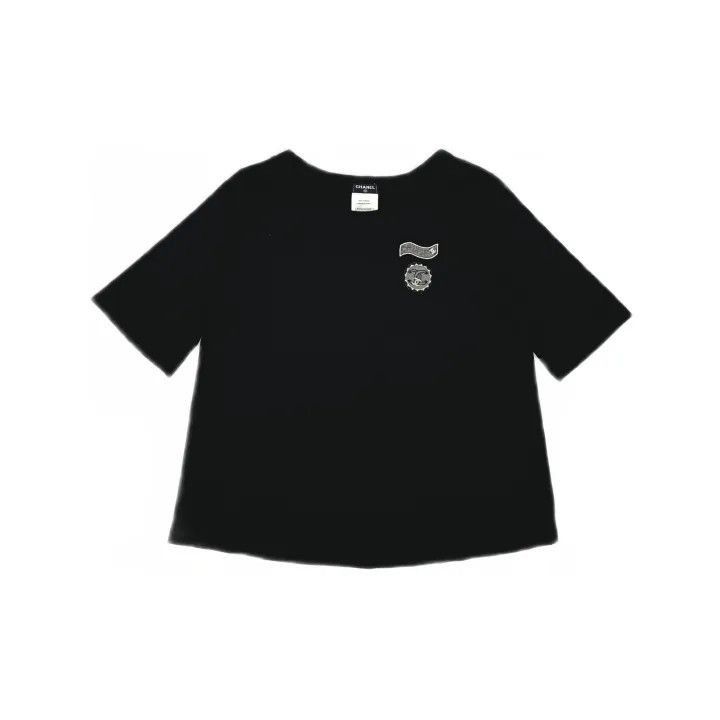 Chanel Chanel Casual Solid Short Sleeve Top Size M / US 6-8 / IT 42-44 - 1 Thumbnail