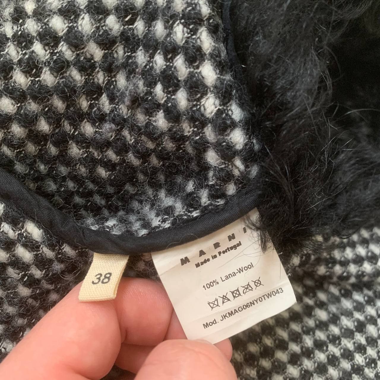 Marni Sz 38 Marni Women’s Tweed Knit Hooded Coat Size S / US 4 / IT 40 - 20 Thumbnail