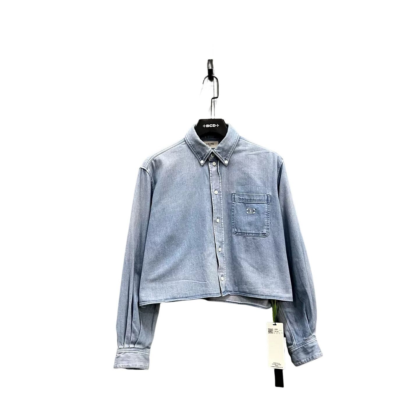 Celine Celine Washed Denim Cropped Shirt M Size M / US 6-8 / IT 42-44 - 1 Thumbnail