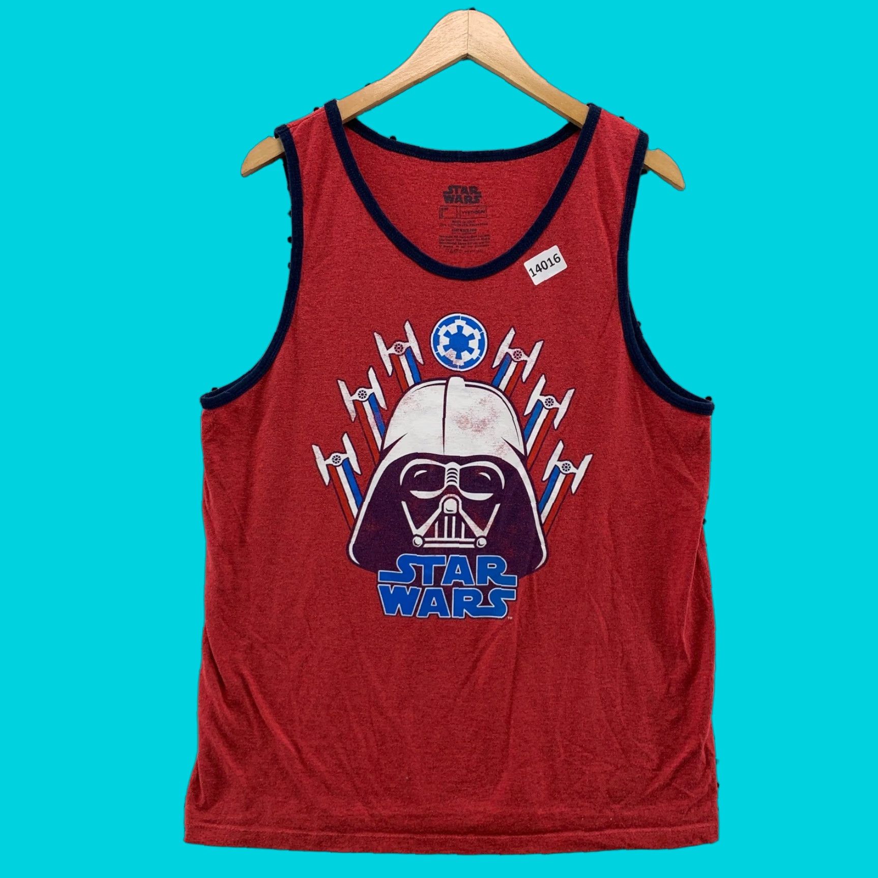 Star Wars Star Wars Darth Vader Red Sleeveless Top Mens Large Front Graphic Size US L / EU 52-54 / 3 - 1 Thumbnail