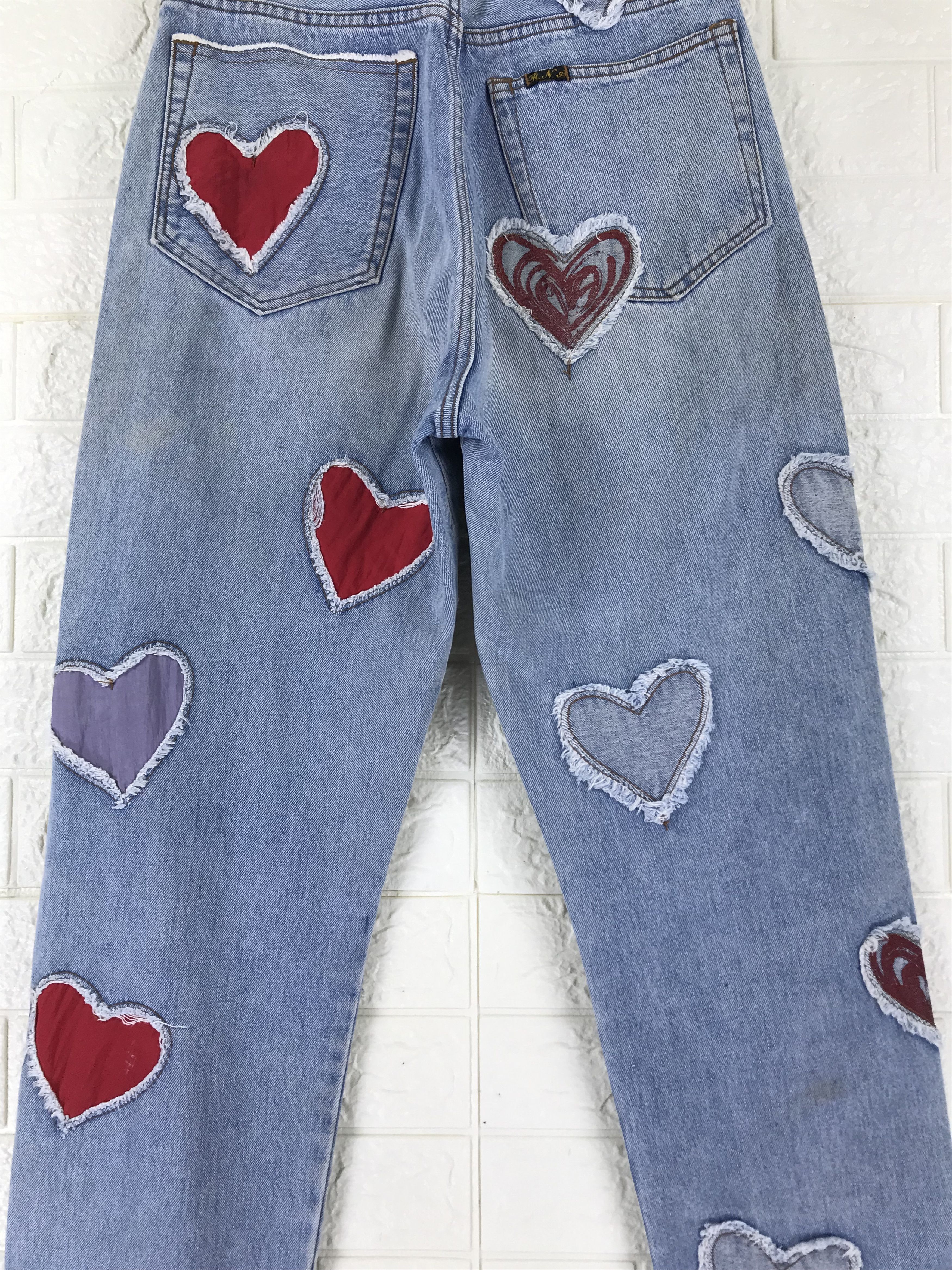 Japanese Brand RNA Inc Love Patched Jeans Size 27" / US 4 / IT 40 - 7 Thumbnail