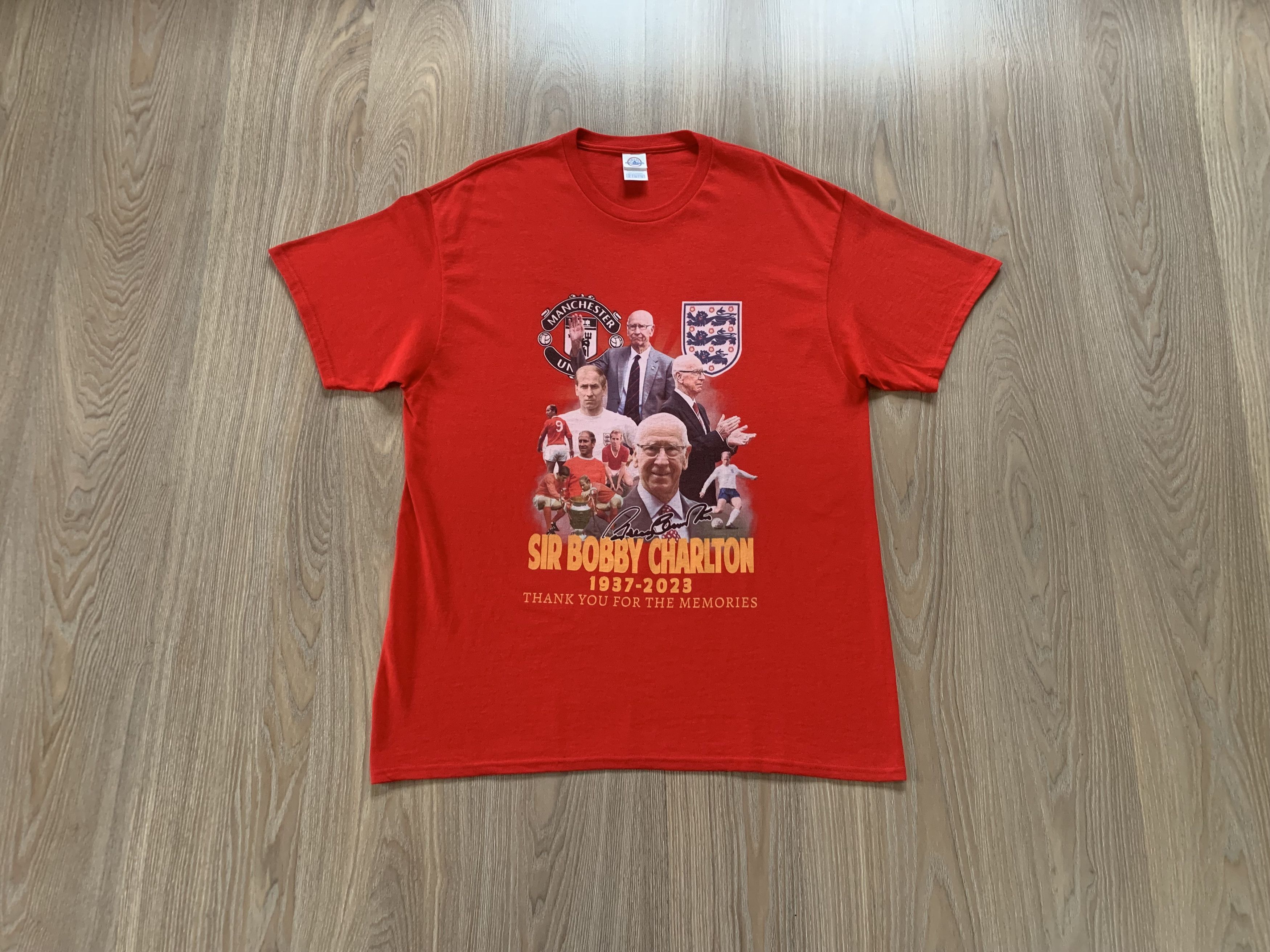 Delta Vintage Manchester United Sir Bobby Charlton T Shirt Size US XL / EU 56 / 4 - 2 Thumbnail