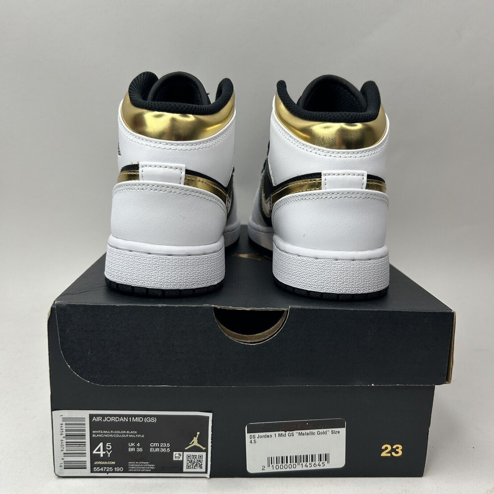 Jordan Brand Nike Shoes Air Jordan 1 Retro Mid “White Gold” 2023 Size US 6 / IT 36 - 4 Thumbnail