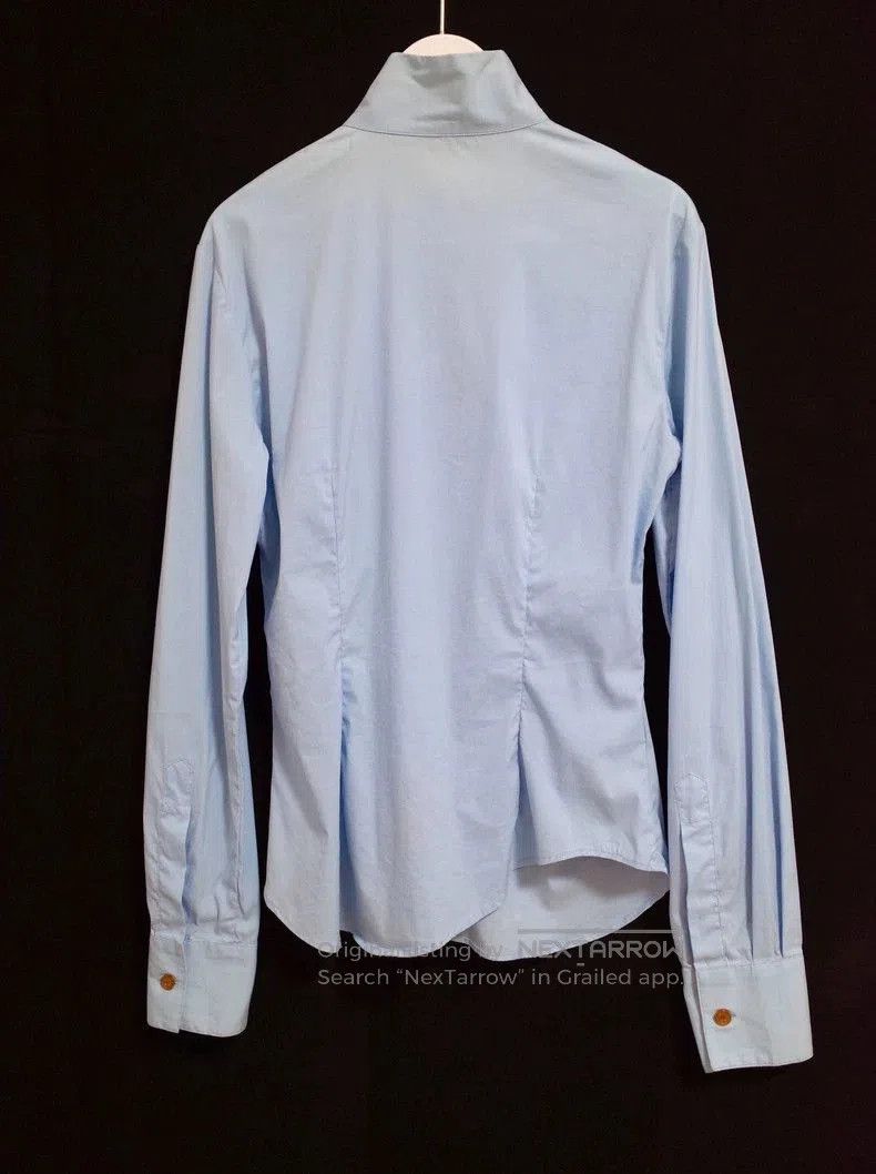 Vivienne Westwood Vivienne Westwood Blue Bow Collar Shirt - dmc. Size US M / EU 48-50 / 2 - 3 Thumbnail