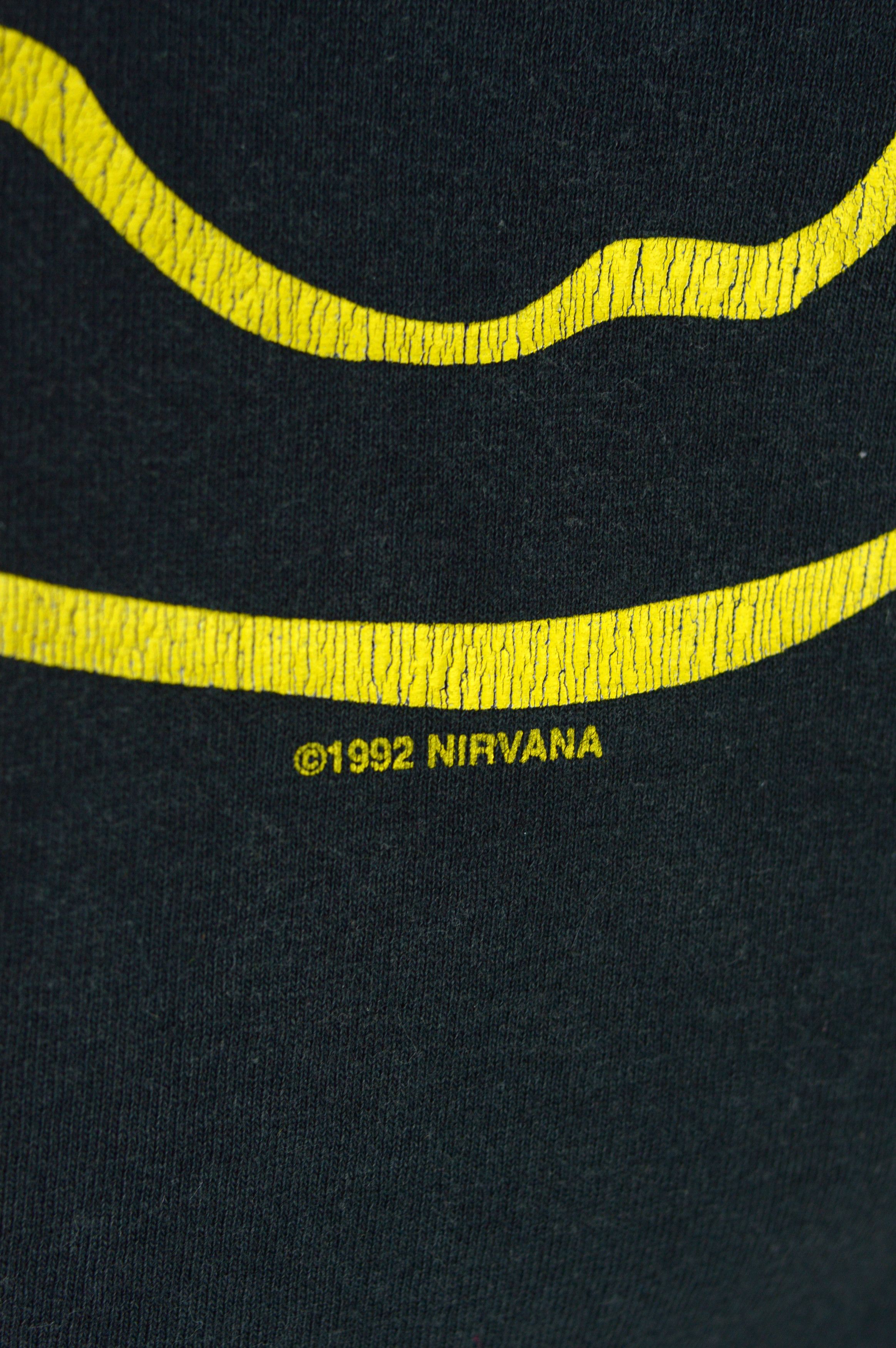 Nirvana × Vintage Vintage Nirvana Smile 1992 t shirt Size US L / EU 52-54 / 3 - 4 Thumbnail