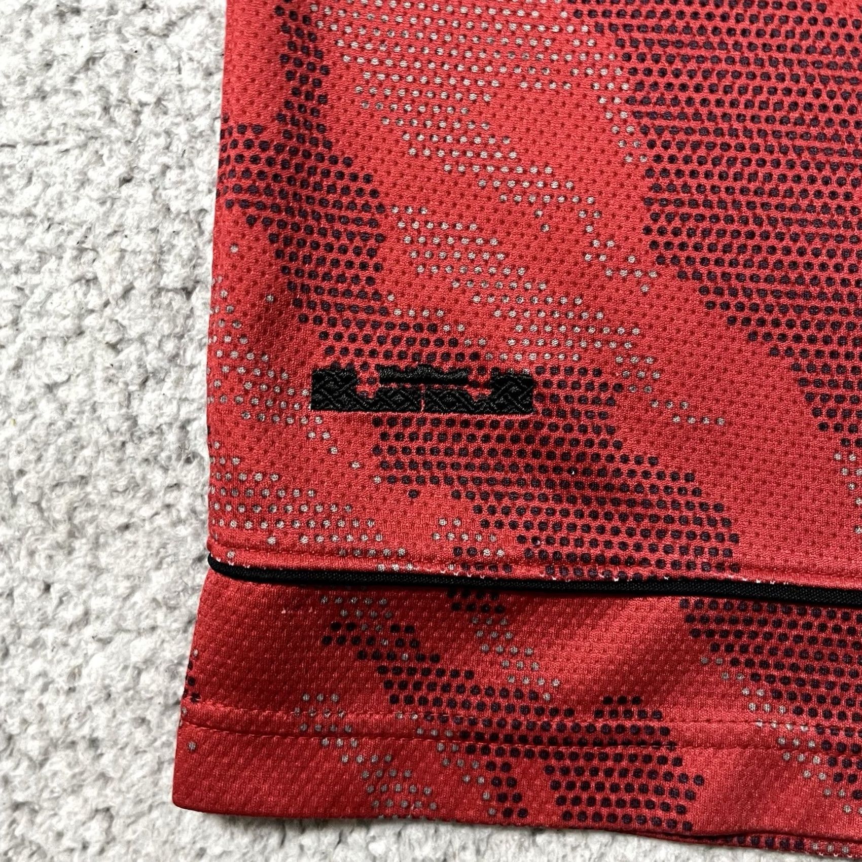Nike VINTAGE Nike Basketball Shorts Mens L Red Geometric Drawstring Training Athletic 90s Sports Logo Mens Size US 33 - 5 Thumbnail
