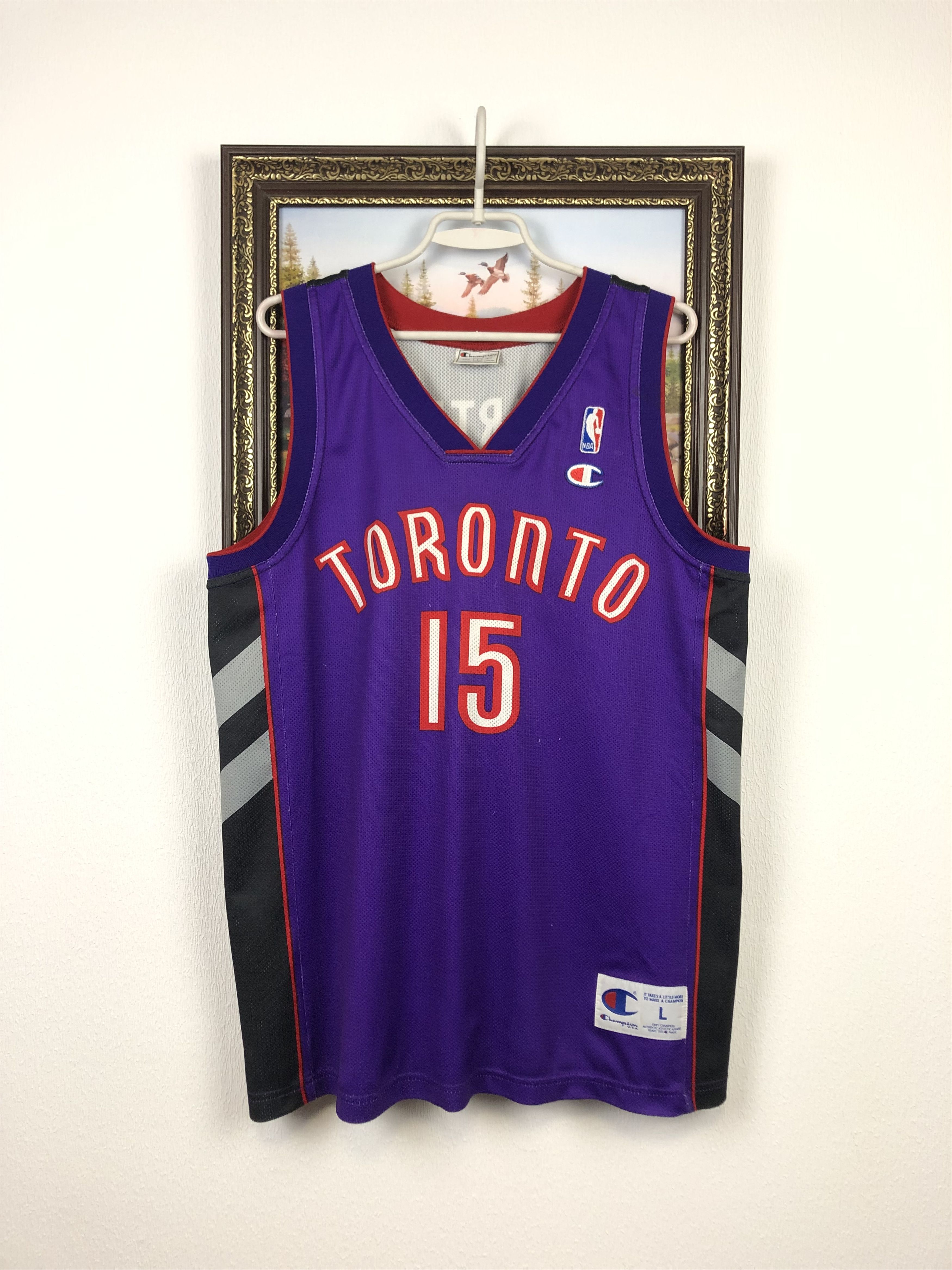Vintage Toronto Raptors Carter Champion Jersey NBA Rare
