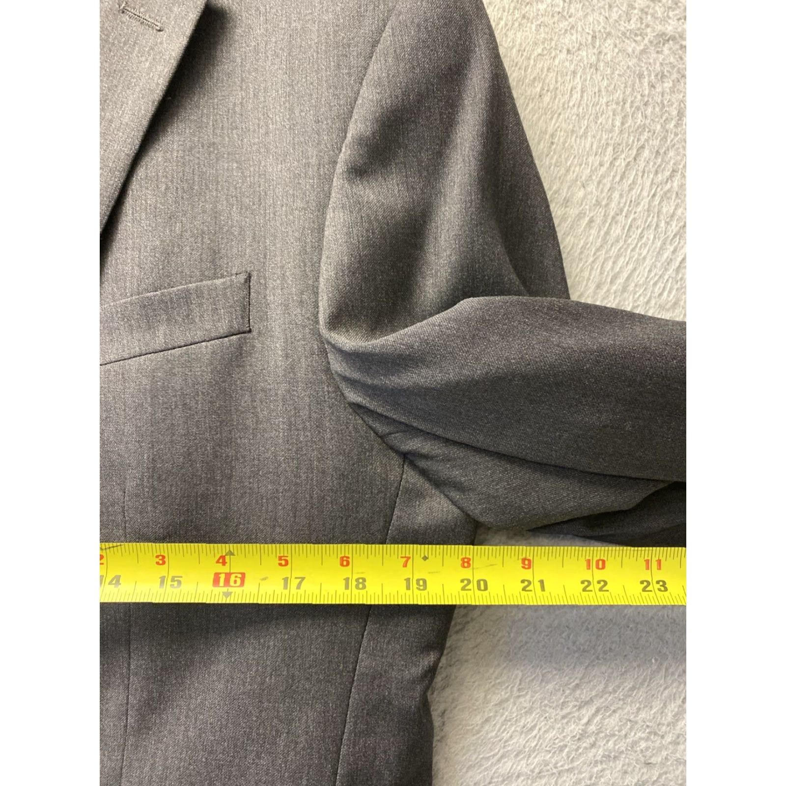 Banana Republic Banana Republic Men's Blazer 40R Wool Gray Single-Breasted Regular Fit Elegant Tailored Size 40R - 4 Thumbnail