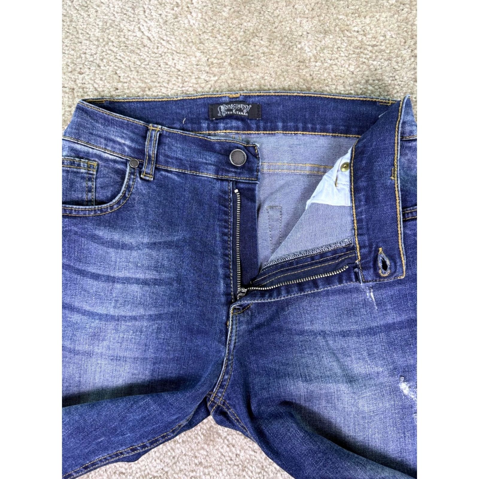 Vintage VINTAGE Rinascimento Italy Blue Skinny Ankle Jeans women’s Size 27 Size 27" / US 4 / IT 40 - 3 Thumbnail
