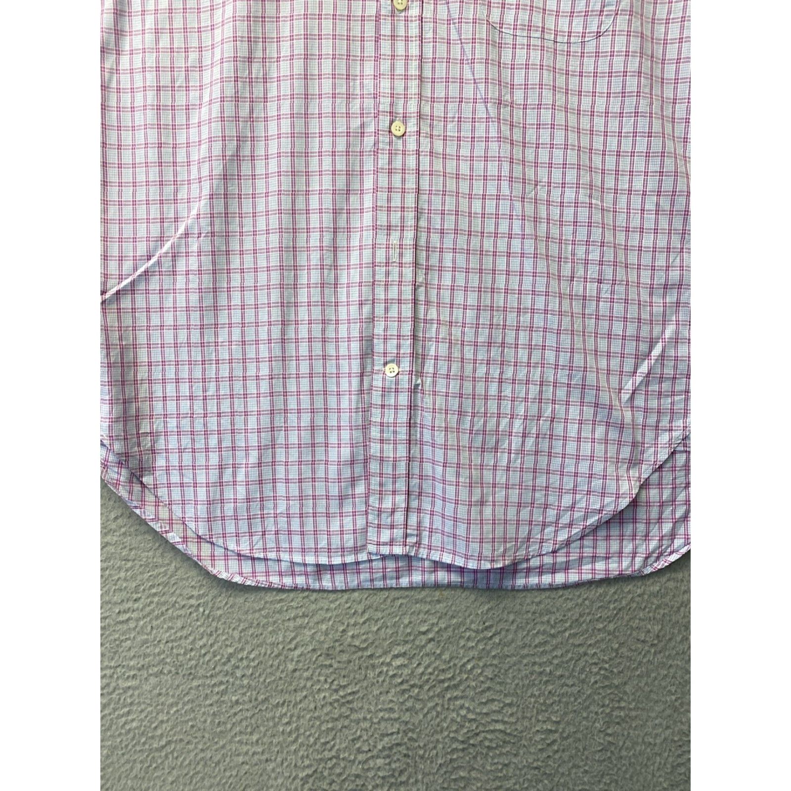 Faconnable Façonnable Shirt Mens Size L Pink Plaid Casual Button Up Long Sleeve /73-74 Size US L / EU 52-54 / 3 - 2 Thumbnail
