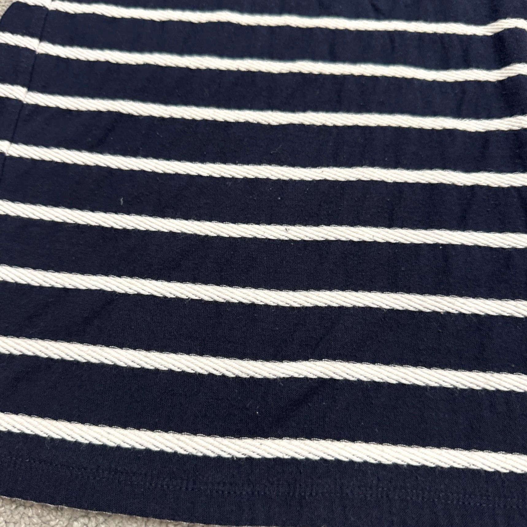 Talbots Talbots Striped T-Shirt Women XL Navy Blue White Lace Up Short Sleeve Top Size XL / US 12-14 / IT 48-50 - 6 Thumbnail