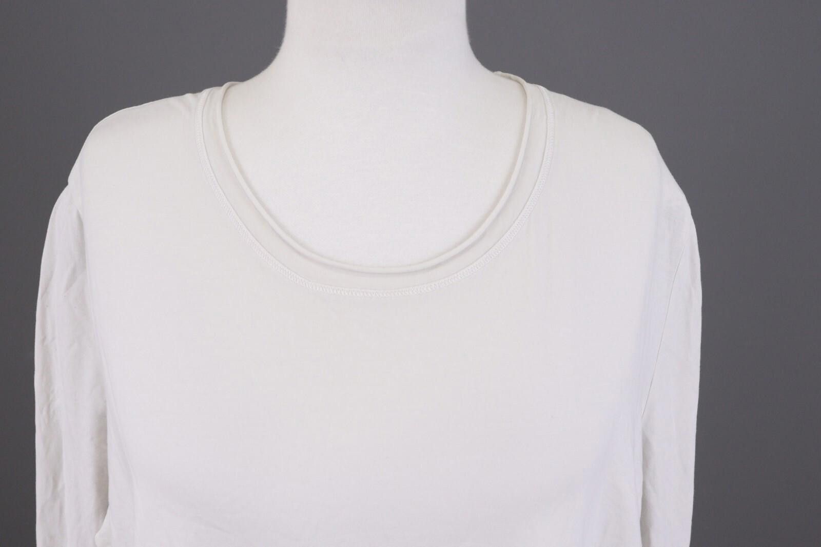Oscar De La Renta Oska White Lightweight Summer Top Shirt Size 5 / 2XL Size XXL / US 16-18 / IT 52-54 - 4 Thumbnail