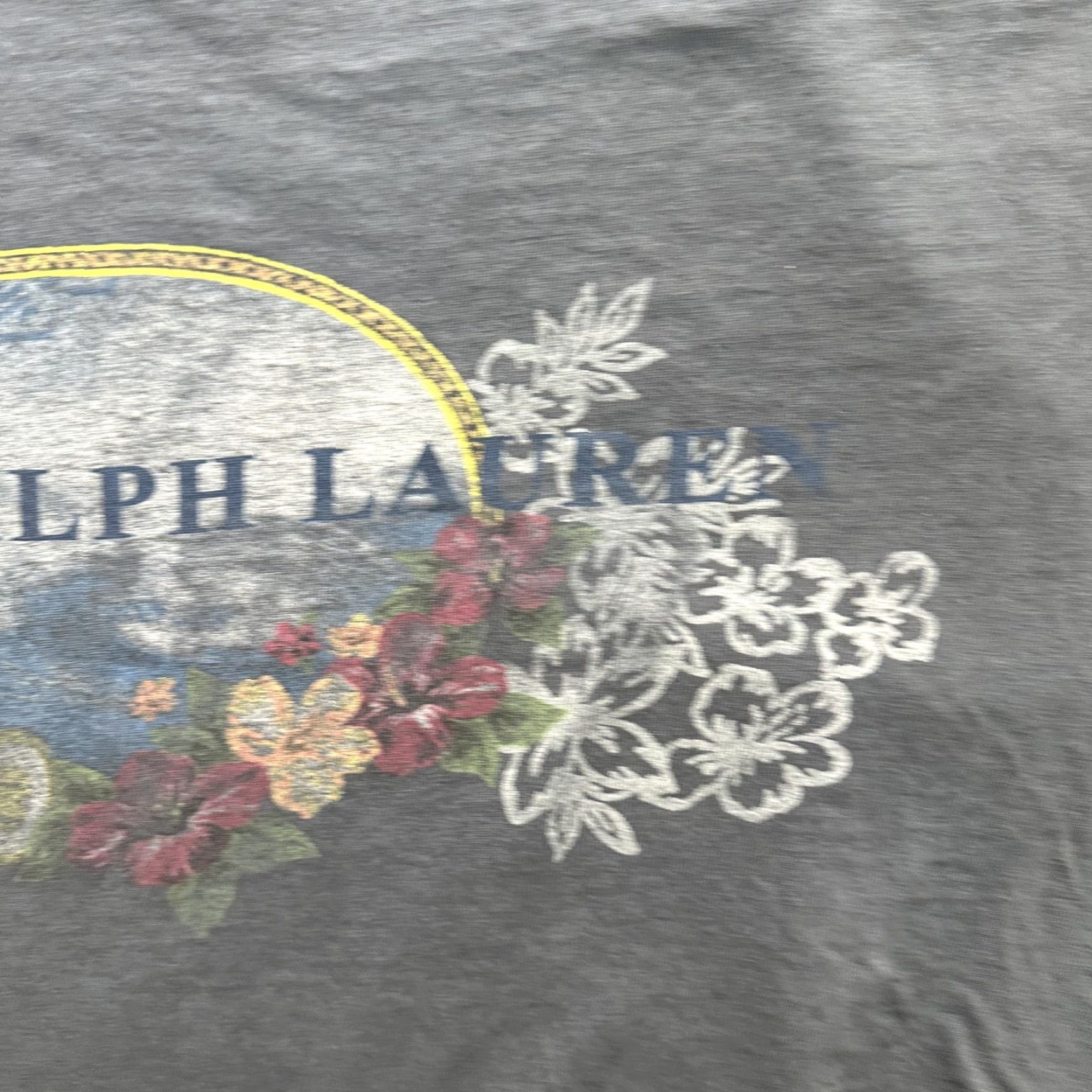 Ralph Lauren Ralph Lauren Shirt Womens Large Gray Floral Graphic Tee Short Sleeve Casual Size L / US 10 / IT 46 - 7 Thumbnail