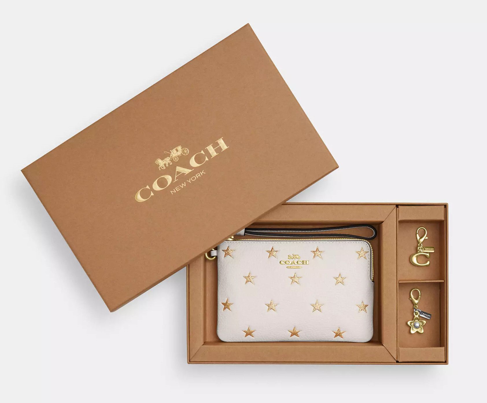 Coach Boxed Corner Zip Wristlet With Star Print And Charms CX174 Size ONE SIZE - 3 Thumbnail